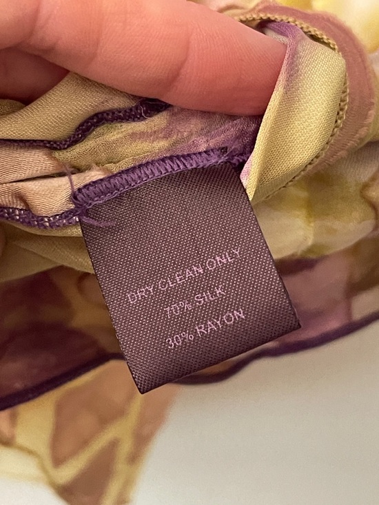 Hale Bob Silk Blend Beaded Boho Tunic Top Purple Multicolor Small - Picture 5 of 7